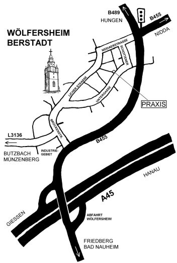 Wegbeschreibung Straßenkarte